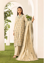 Embroidered Peach Leather 3PC – Zarnab