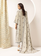 Embroidered Peach Leather 3PC – Roshna