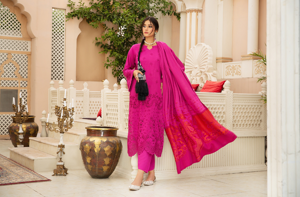 Embroidered Swiss Wool 3PC – Nargis