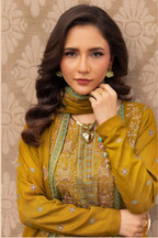 Embroidered Peach Leather 3PC – Hoorain