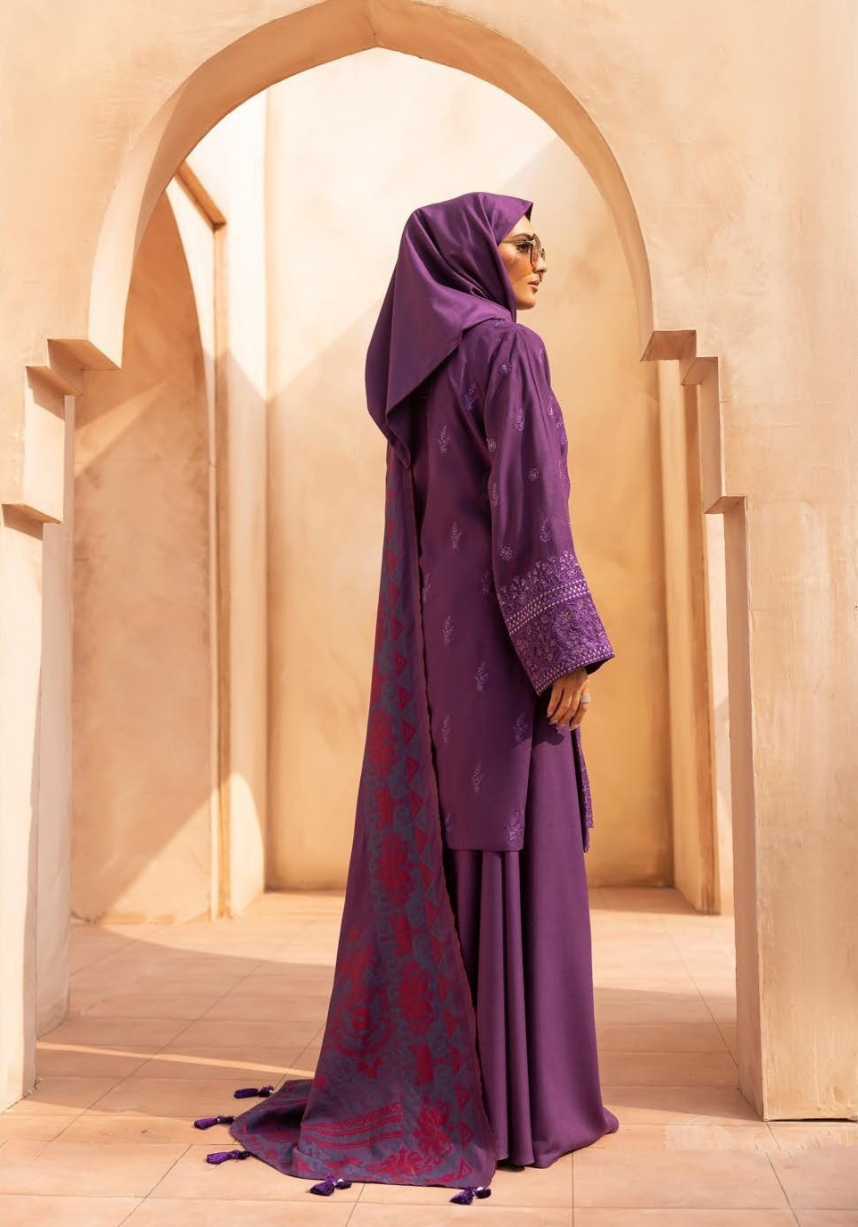 Embroidered Slub 3PC – Mehrun