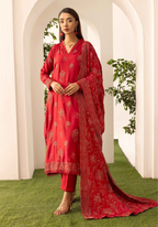 Embroidered Peach Leather 3PC – Zoya