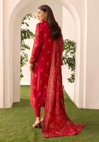 Embroidered Peach Leather 3PC – Zoya