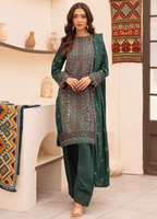 Embroidered Peach Leather 3PC – Mehek