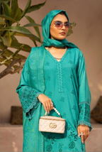 Embroidered Slub 3PC – Liyana