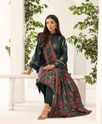 Embroidered Peach Leather 3PC – Anum