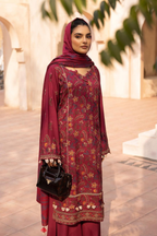 Embroidered Slub 3PC – Samreen