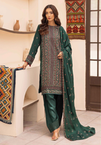 Embroidered Peach Leather 3PC – Mehek