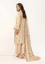 Embroidered Peach Leather 3PC – Mahnoor