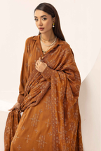 Embroidered Peach Leather 3PC – Sehr