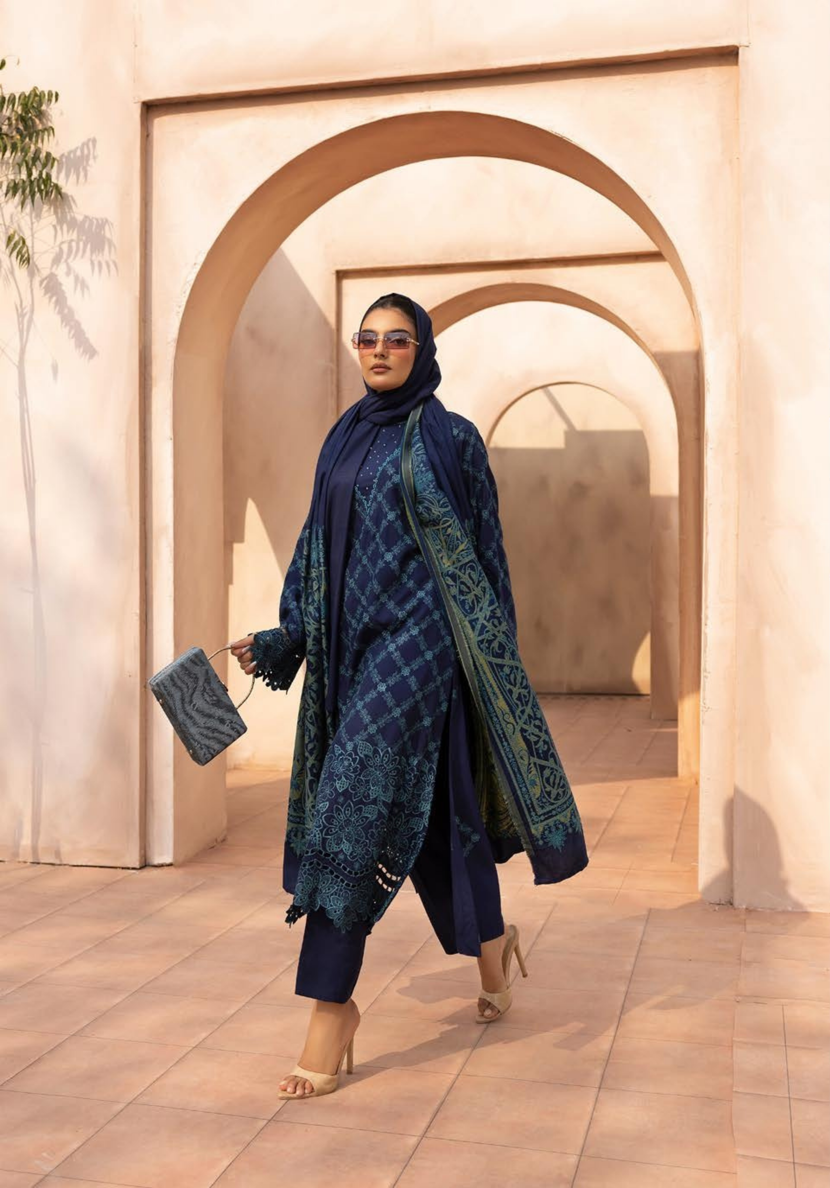 Embroidered Slub 3PC – Nawal