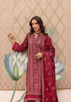 Embroidered Peach Leather 3PC – Armeen