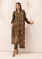 Embroidered Peach Leather 3PC – Rida