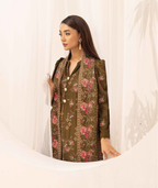 Embroidered Peach Leather 3PC – Rida