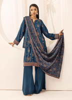 Embroidered Peach Leather 3PC – Fariha