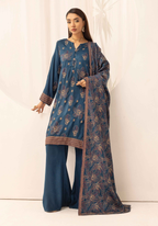 Embroidered Peach Leather 3PC – Fariha