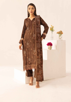 Embroidered Peach Leather 3PC – Sana