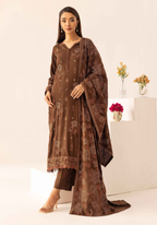 Embroidered Peach Leather 3PC – Sana