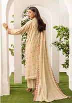 Embroidered Peach Leather 3PC – Sumbal