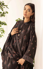 Embroidered Peach Leather 3PC – Nimra