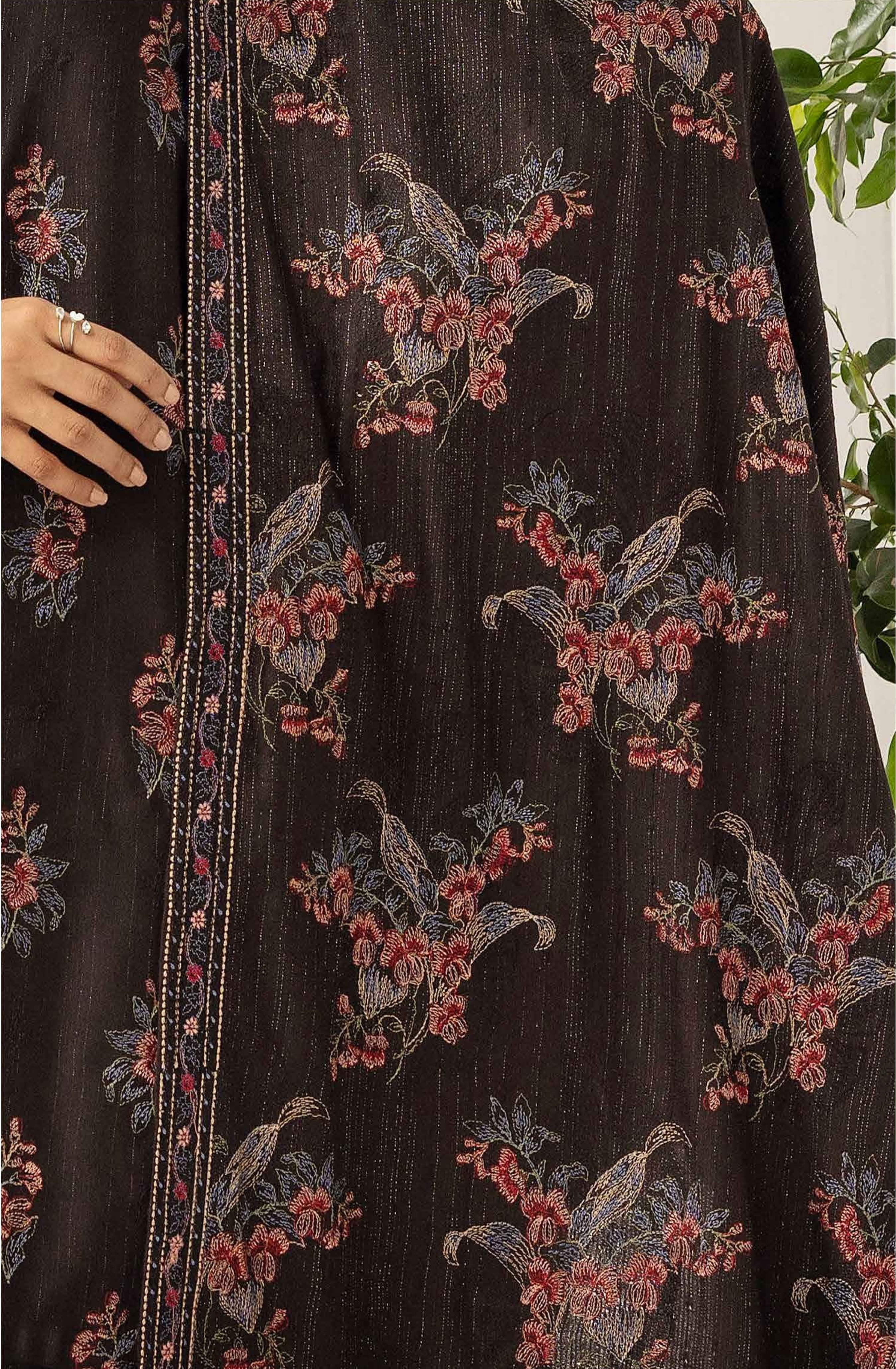 Embroidered Peach Leather 3PC – Aleena