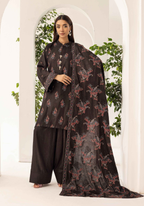 Embroidered Peach Leather 3PC – Nimra