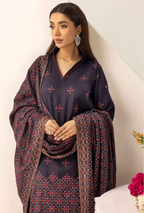 Embroidered Peach Leather 3PC – Hoor