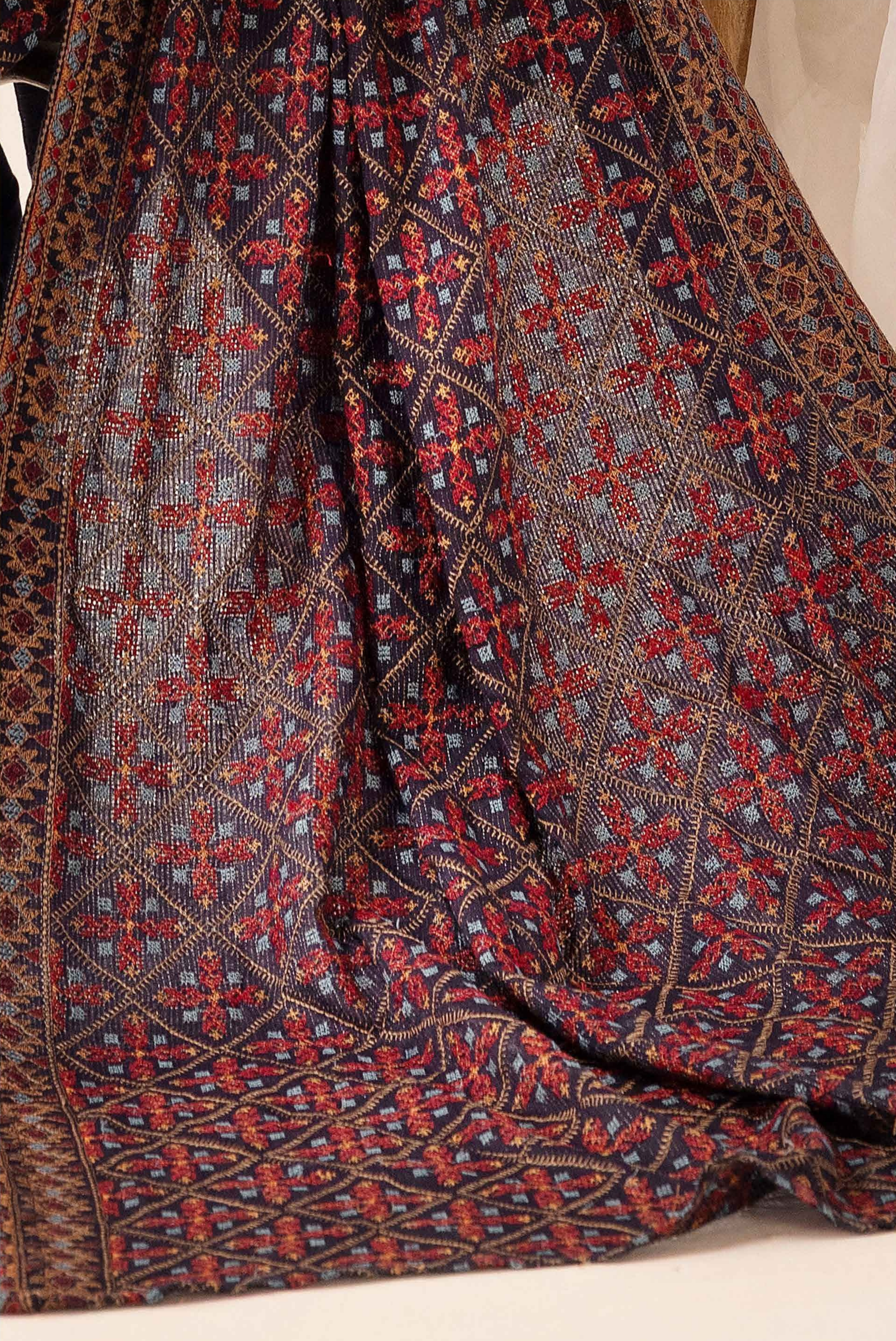 Embroidered Peach Leather 3PC – Hoor