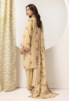 Embroidered Peach Leather 3PC – Dilruba