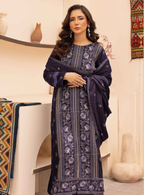 Embroidered Peach Leather 3PC – Zimal