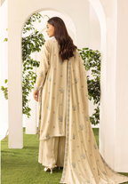 Embroidered Peach Leather 3PC – Zarnab