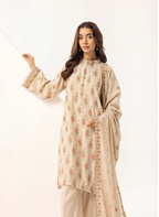 Embroidered Peach Leather 3PC – Mahnoor