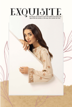 Embroidered Peach Leather 3PC – Mahnoor